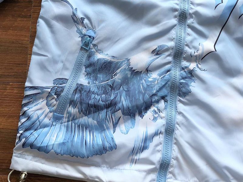 Ветровка Trapstar Logo And Eagles Print "Blue" фото № 4