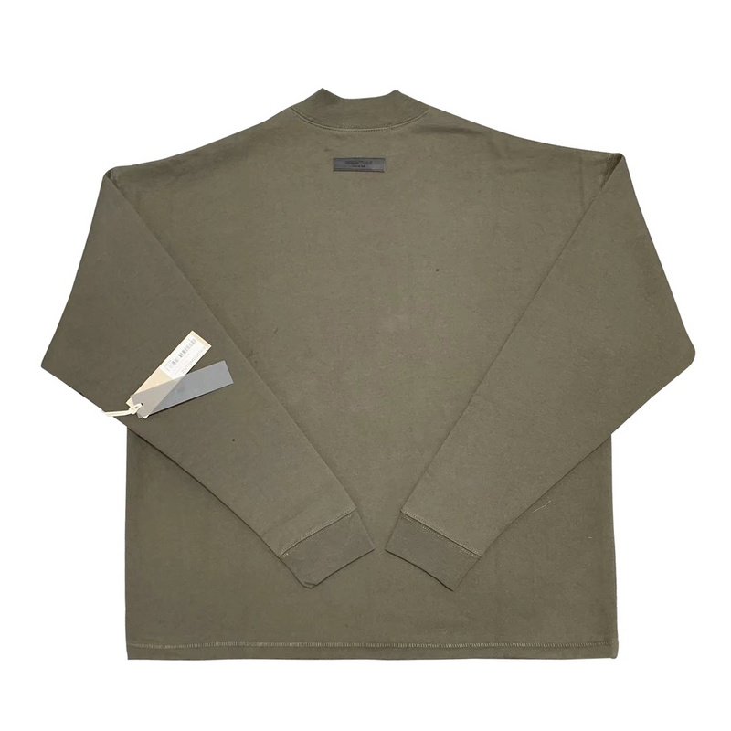 Лонгслив Fear Of God Text Logo "Khaki" фото № 3