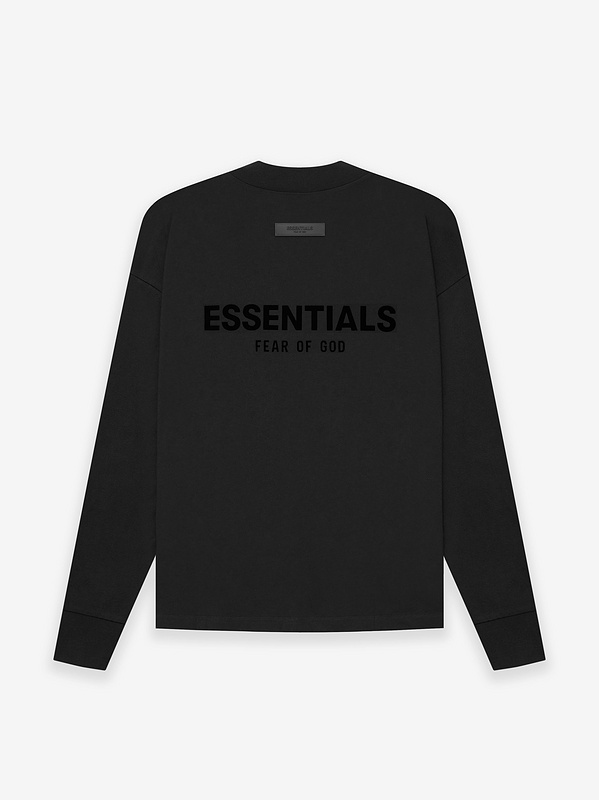 Лонгслив Fear Of God With Logo Essentials "Black" фото № 4
