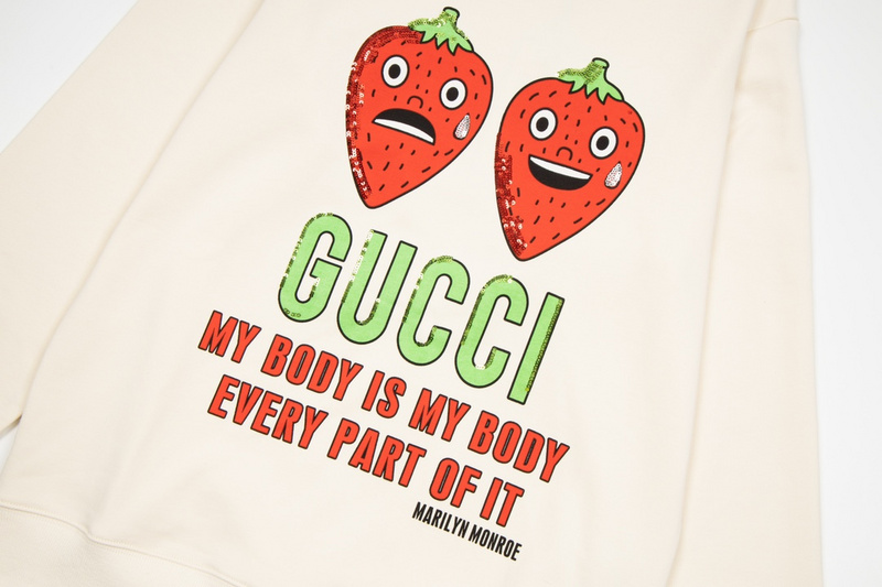 Лонгслив Gucci The Frightened Berry "White" фото № 2