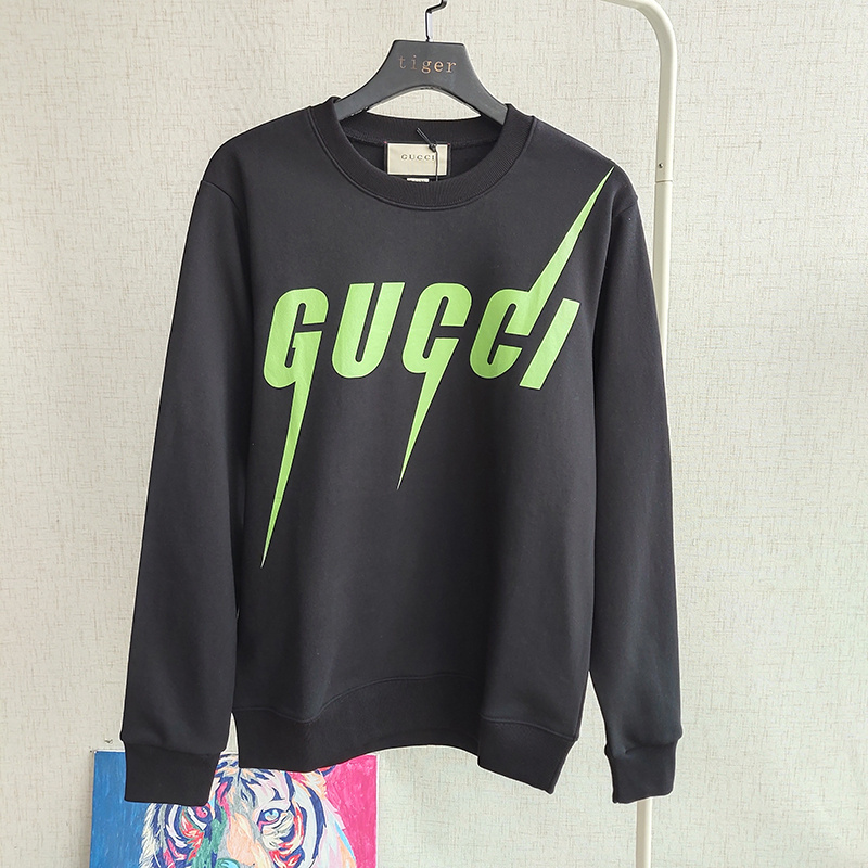 Лонгслив Gucci Sharp Logo "Black" фото № 7