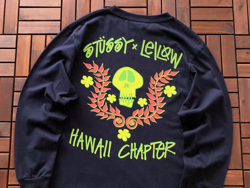 Лонгслив Stussy Inscription Hawaii Chapter "Blue" фото № 2