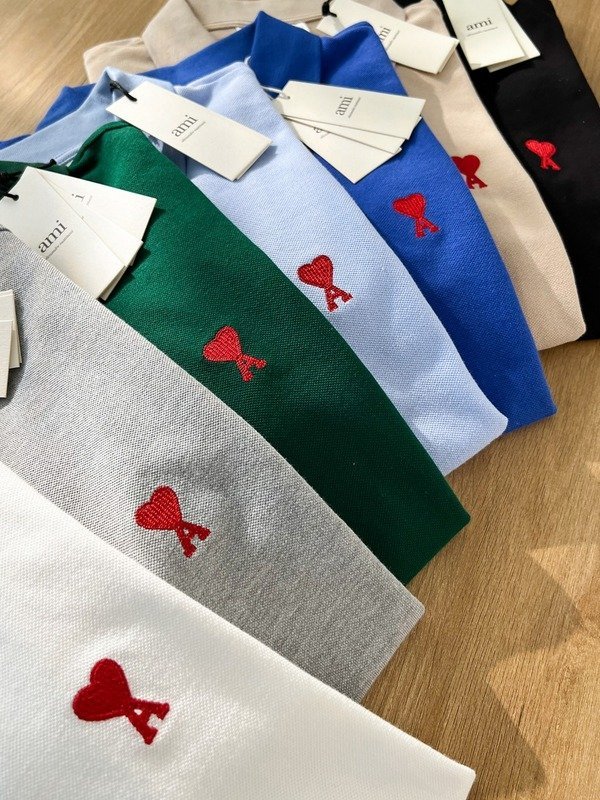 Поло Amiri Red Logo "Gray" фото № 2