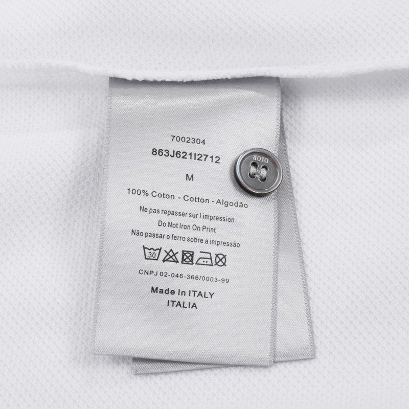 Поло Dior With Flower Pattern "White" фото № 5