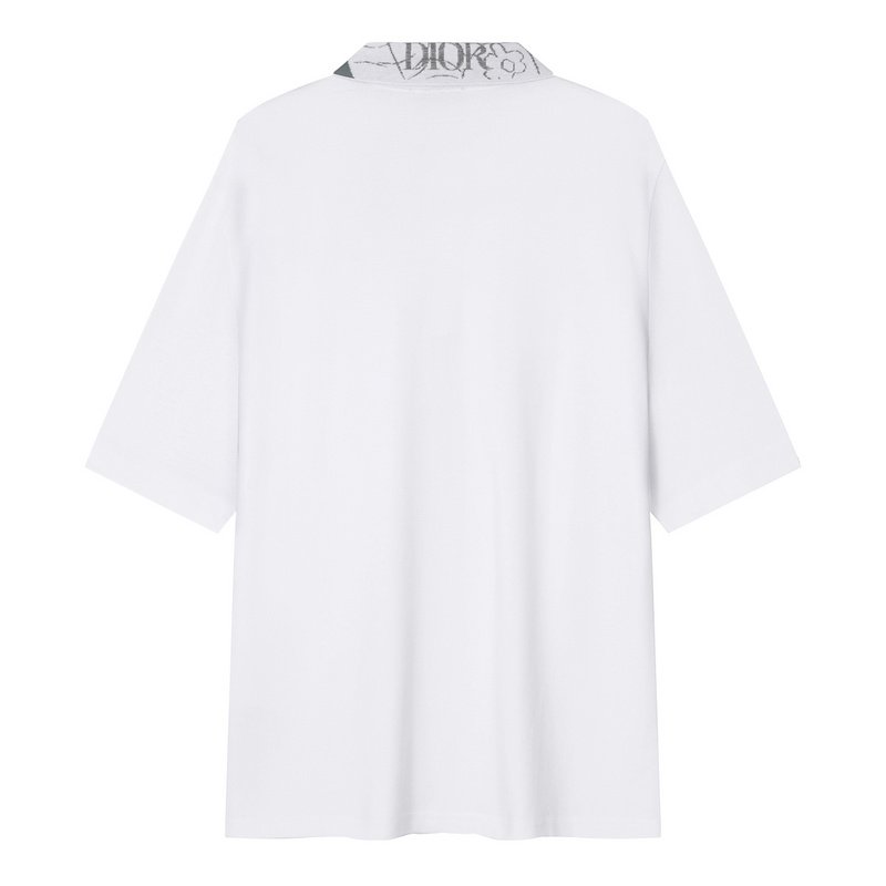 Поло Dior With Flower Pattern "White" фото № 9