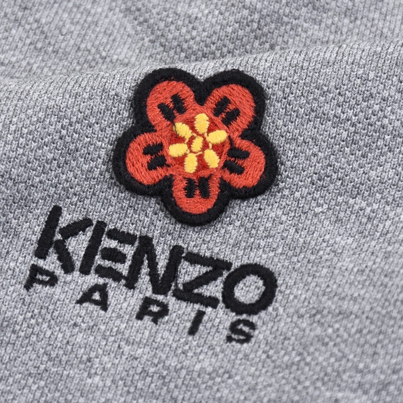 Поло Kenzo Small Logo And Flower "Gray" фото № 3