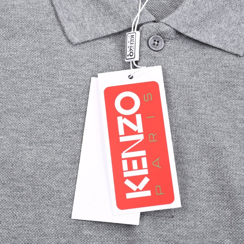 Поло Kenzo Small Logo And Flower "Gray" фото № 8