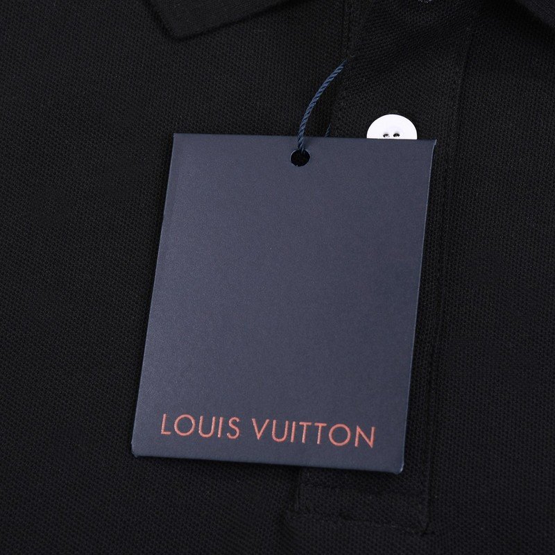 Поло Louis Vuitton With White Logo "Black" фото № 8