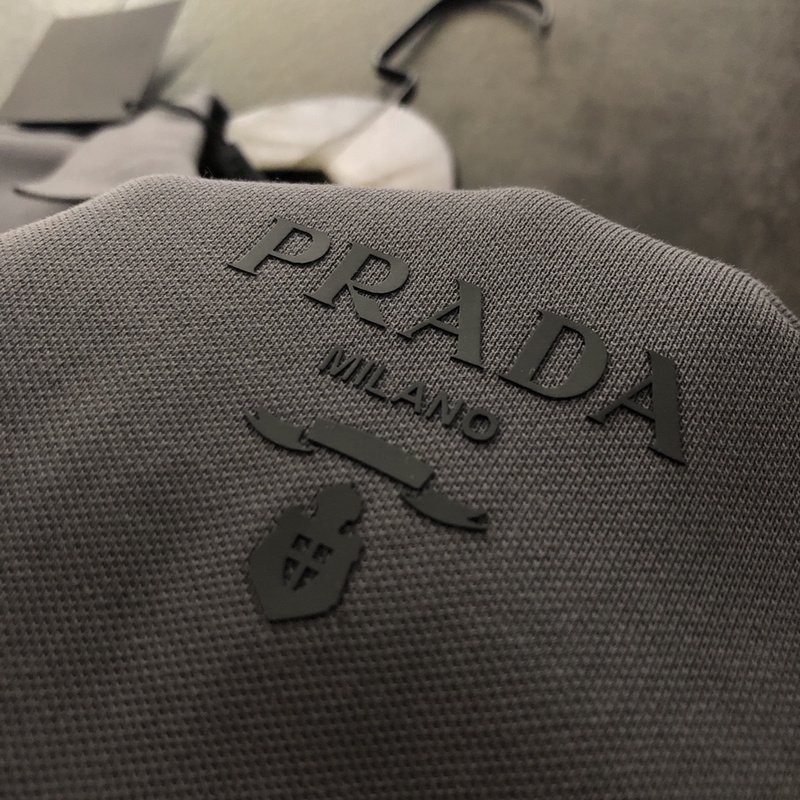 Поло Prada With Small Emblems "Gray" фото № 3