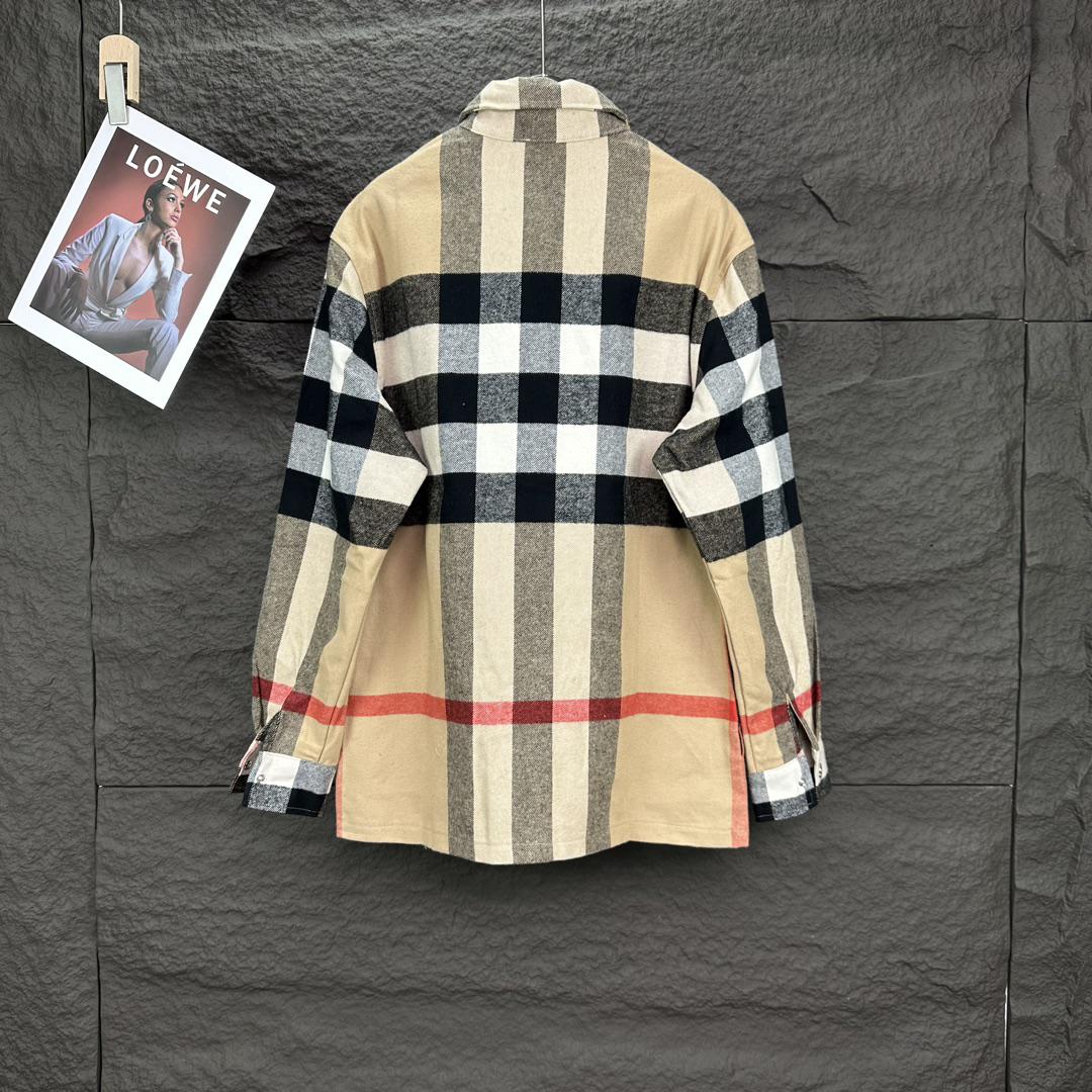 Рубашка Burberry Print Checked Dark And Red Lines "Brown" фото № 2