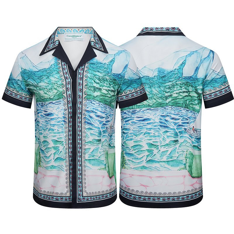 Рубашка Casablanca Short Sleeves Lake View "White" фото № 9