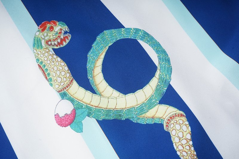 Рубашка Casablanca Short Sleeves Stripes Snakes «Blue White» фото № 3