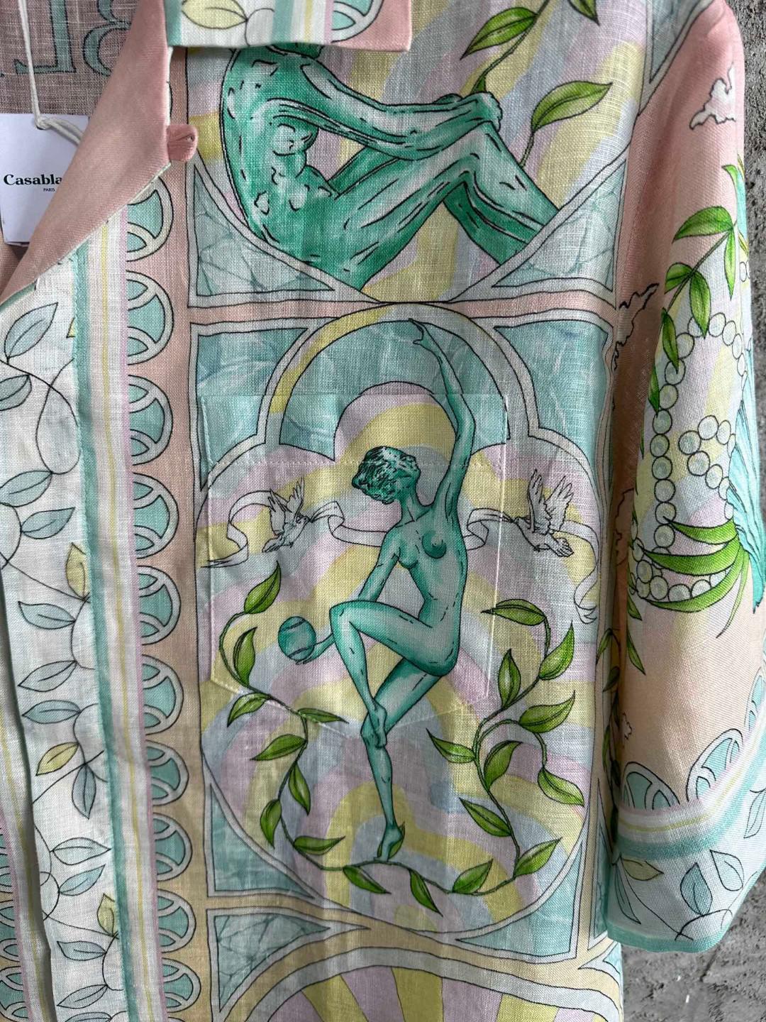 Рубашка Casablanca Green People And Backside Shell "Green" фото № 6