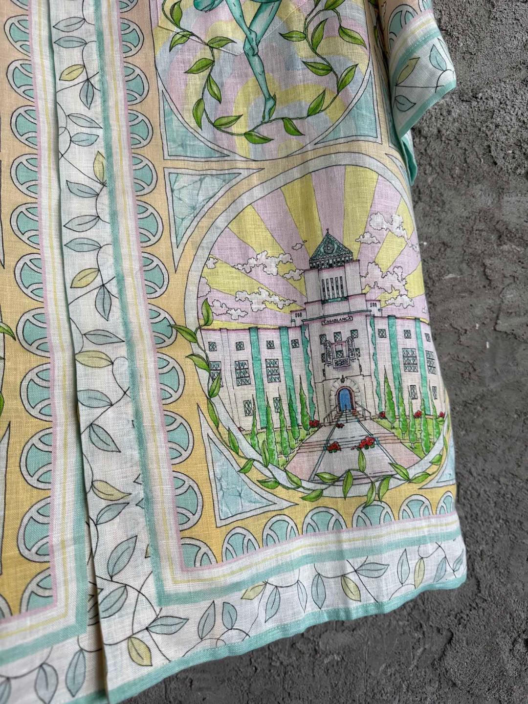 Рубашка Casablanca Green People And Backside Shell "Green" фото № 5