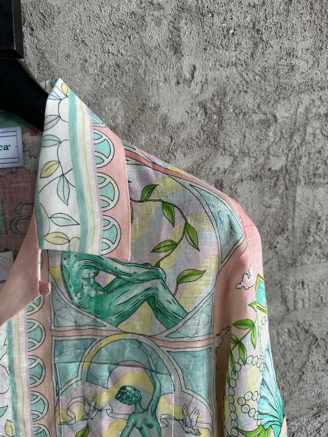 Рубашка Casablanca Green People And Backside Shell "Green" фото № 2