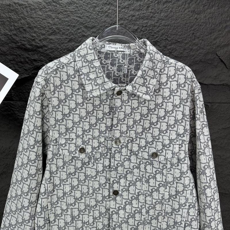 Рубашка Christian Dior Mirrored Print Of Logos "Gray" фото № 3