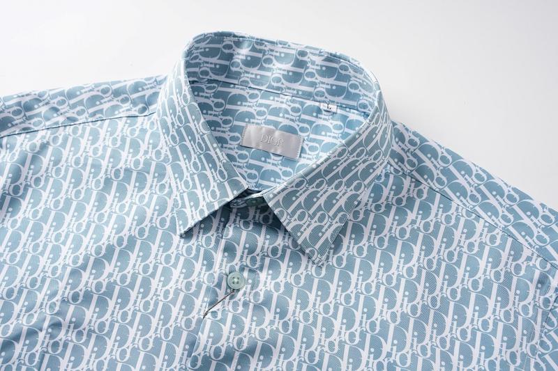 Рубашка Christian Dior Print Dior Many Logos "Blue" фото № 2