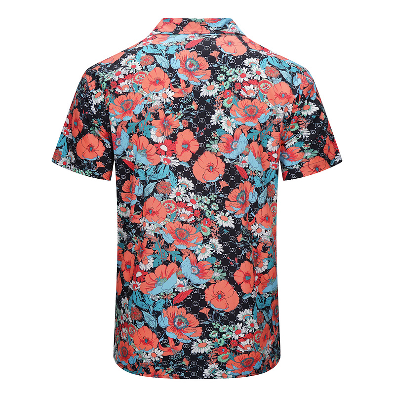 Рубашка Gucci Flowers "Black" фото № 2