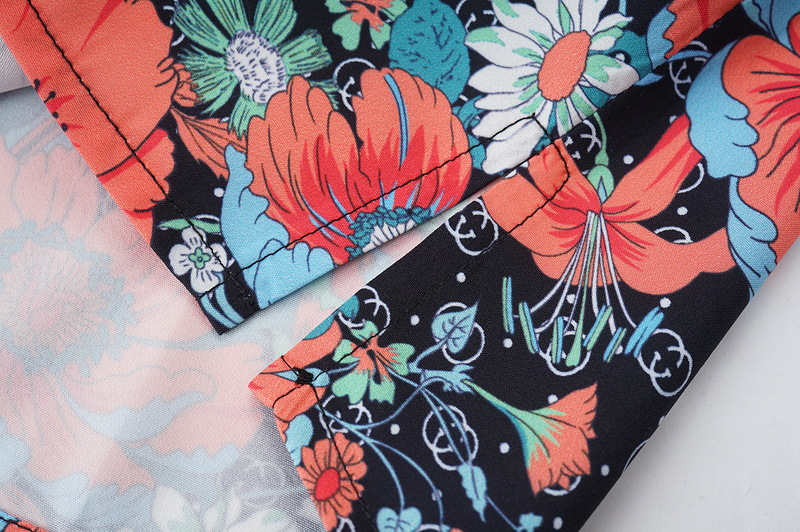 Рубашка Gucci Flowers "Black" фото № 6