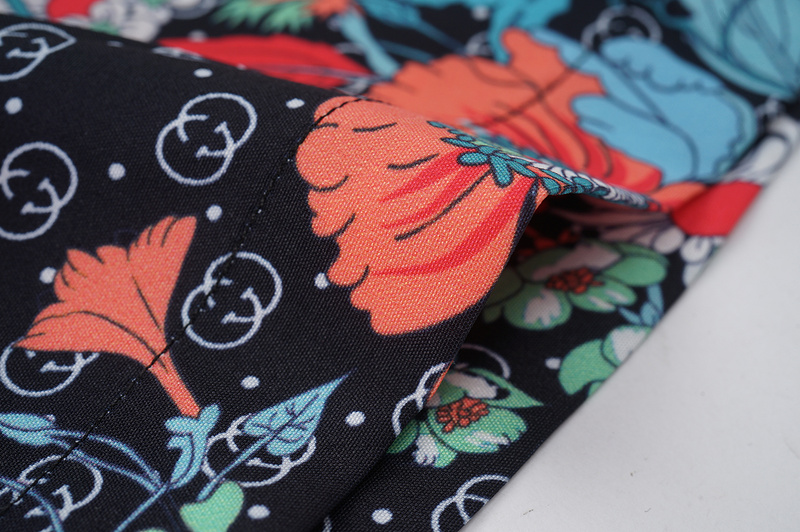 Рубашка Gucci Flowers "Black" фото № 8