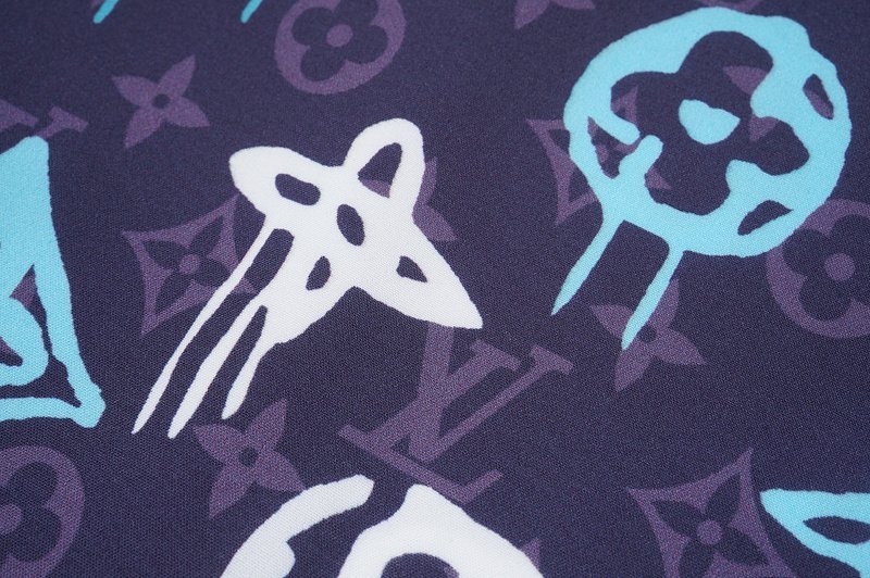 Рубашка Louis Vuitton Middle Logo Along "Blue" фото № 3