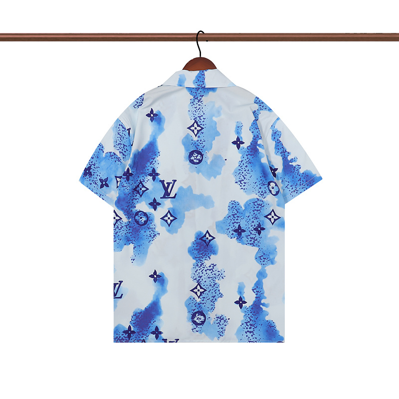 Рубашка Louis Vuitton Short Sleeve Bright Abstraction "Blue" фото № 2