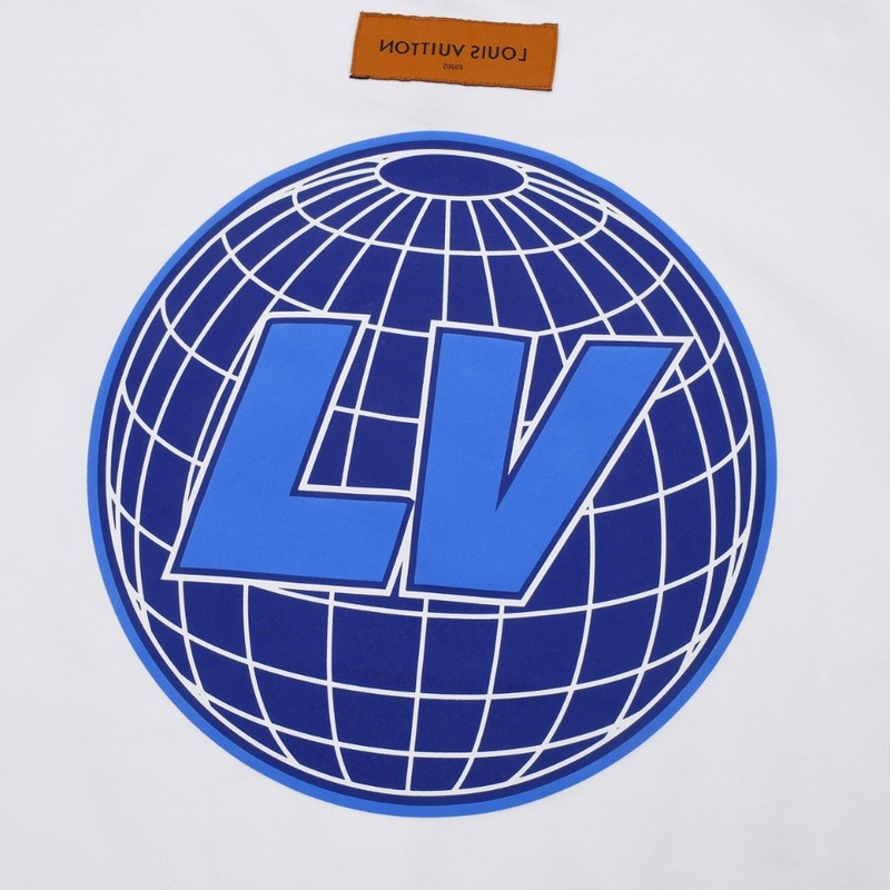 Футболка Louis Vuitton With Globe Print "White" фото № 5