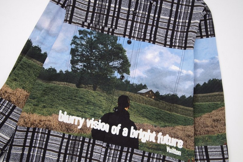 Рубашка Louis Vuitton Blurry Vision Of A Bright Future "Black/Gray" фото № 5