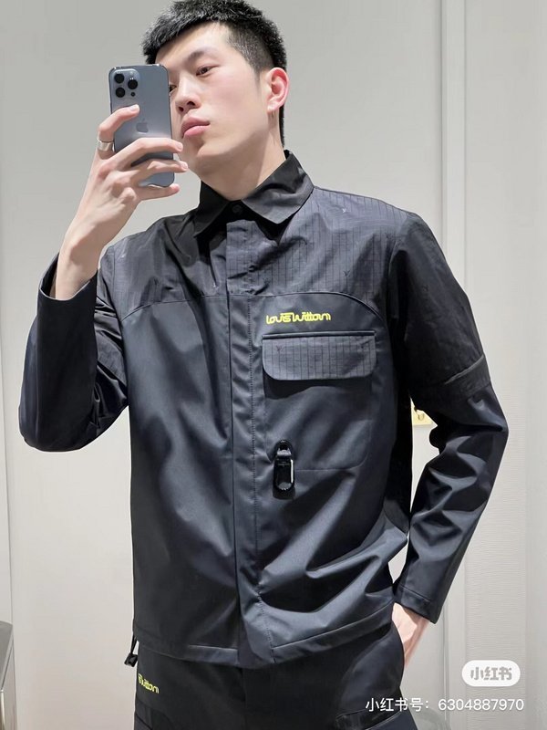 Рубашка Louis Vuitton Button Front Pocket Text "Black" фото № 7