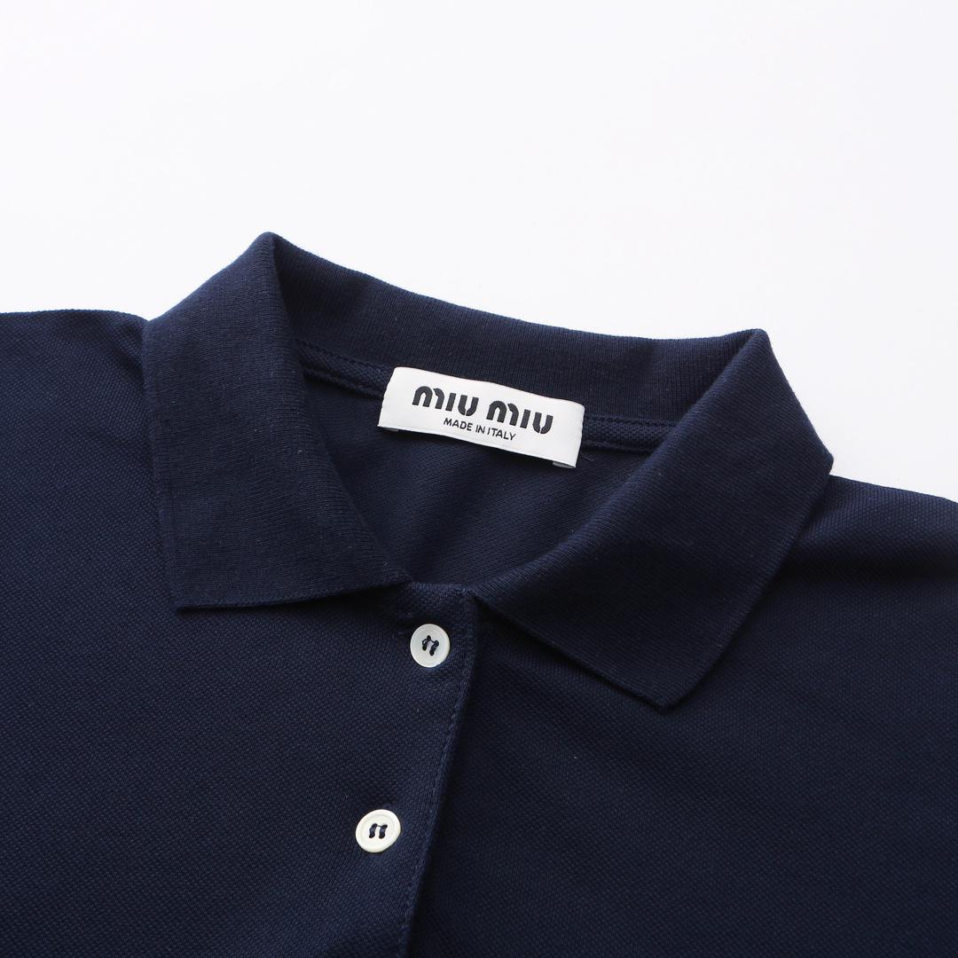 Рубашка Miu Miu Frontside Mini Logo Miu Miu "Blue" фото № 4