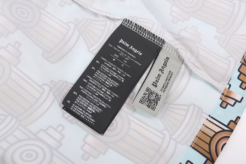 Рубашка Palm Angels Hydrants "Brown/Blue" фото № 5