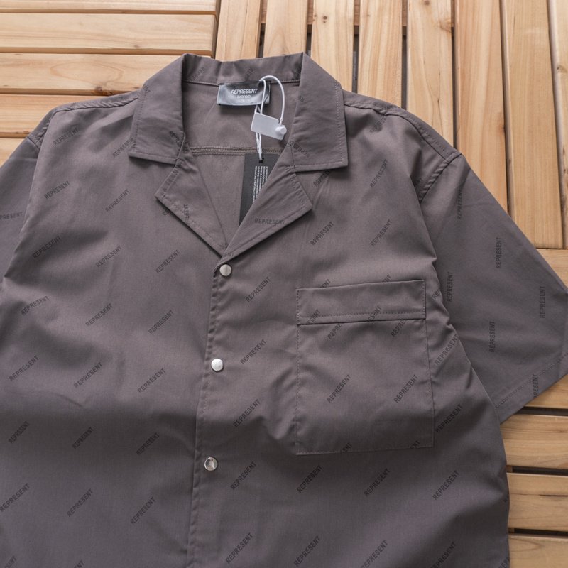 Рубашка Represent Front Pocket And Metal Buttons "Brown" фото № 2