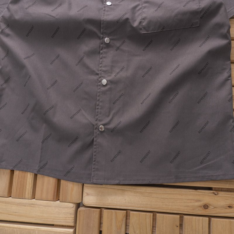 Рубашка Represent Front Pocket And Metal Buttons "Brown" фото № 3