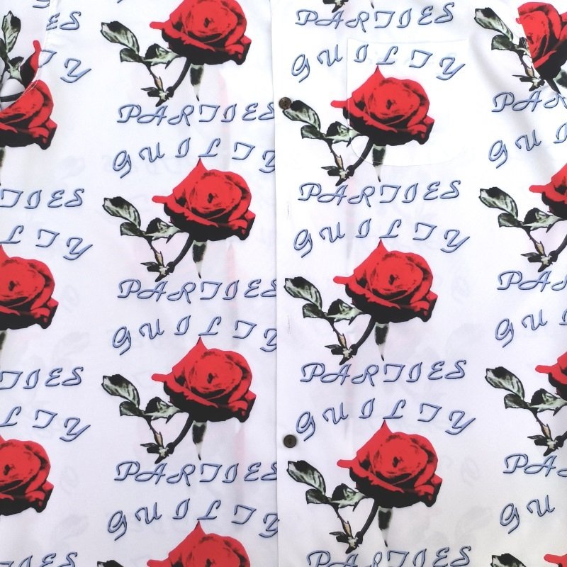 Рубашка Wacko Maria Roses "White/Red" фото № 4