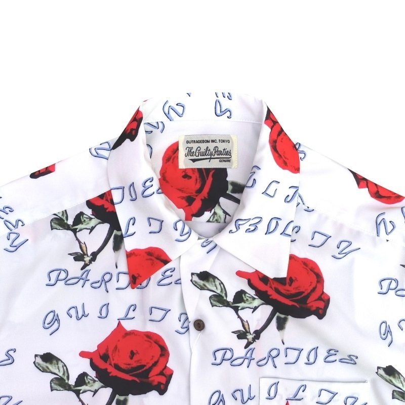 Рубашка Wacko Maria Roses "White/Red" фото № 8