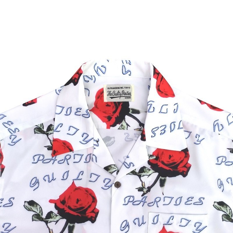 Рубашка Wacko Maria Roses "White/Red" фото № 7