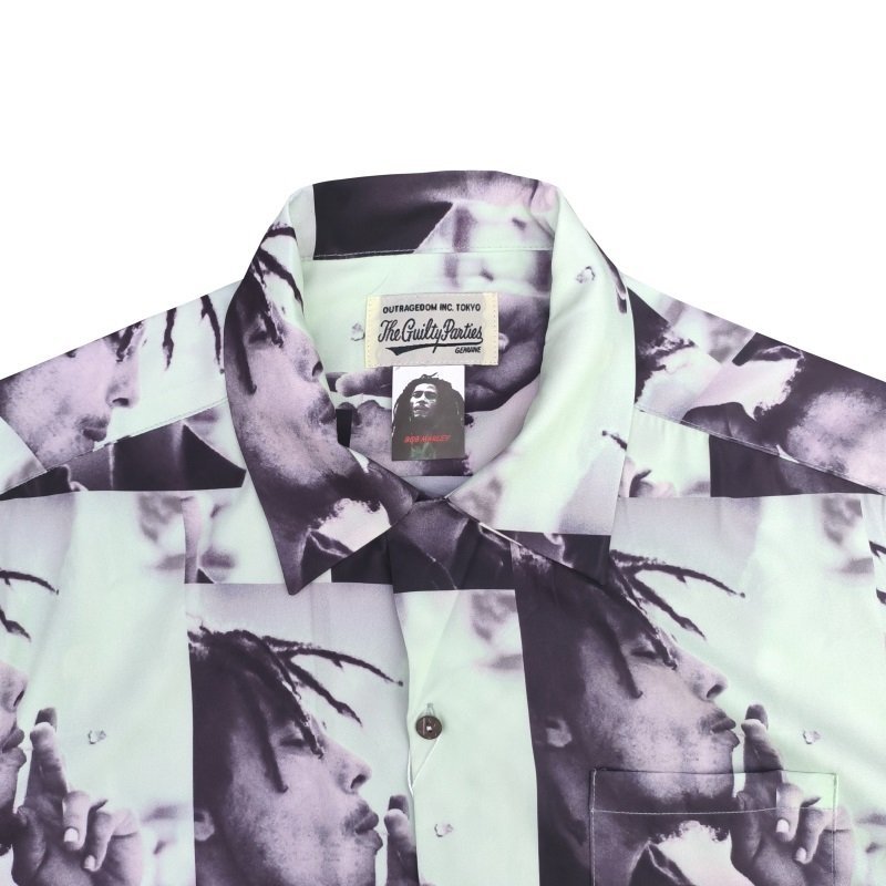 Рубашка Wacko Maria With Bob Marley Print "Mint" фото № 3