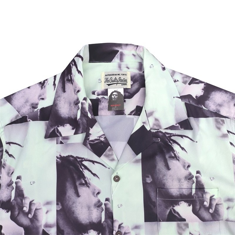 Рубашка Wacko Maria With Bob Marley Print "Mint" фото № 4