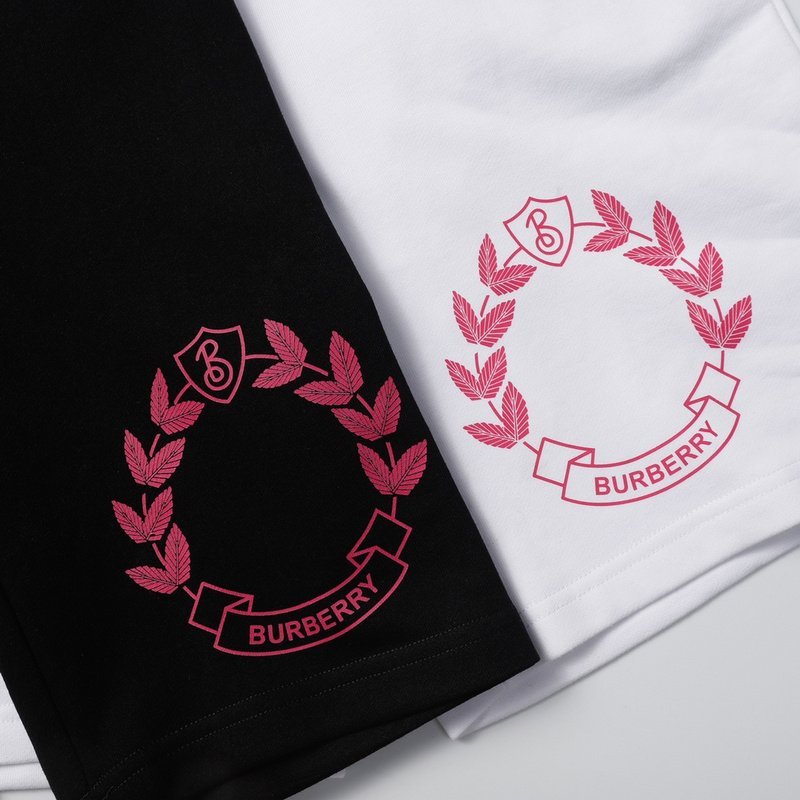 Шорты Burberry Logo-Wreath Pink "White" фото № 3