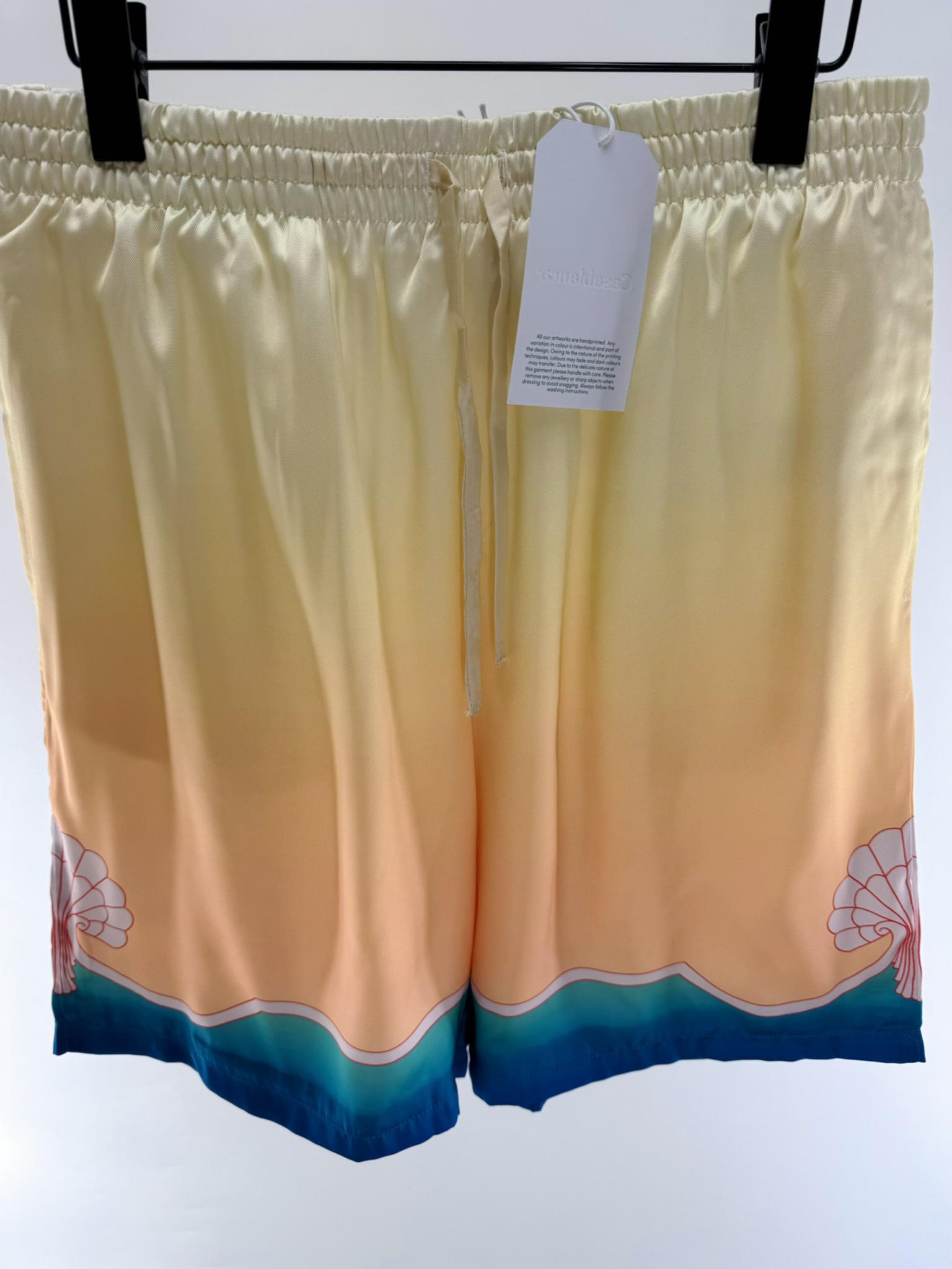 Шорты Casablanca White Shells Red Outline "Yellow" фото № 2