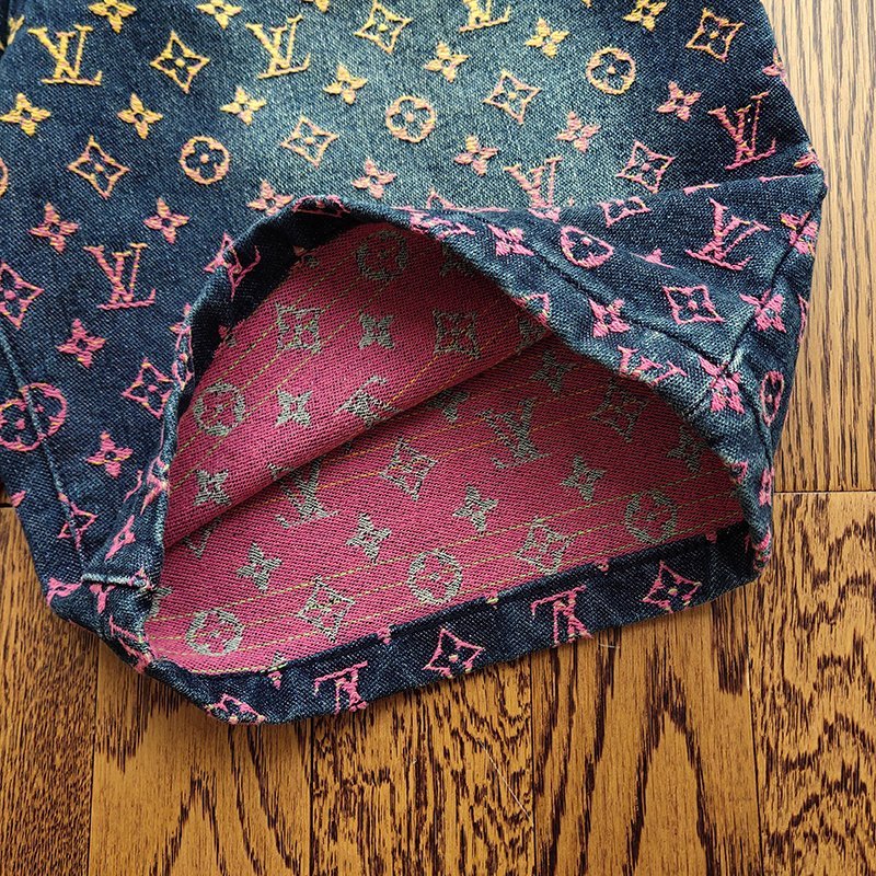 Шорты Louis Vuitton Logos Brand Denim Style "Blue/Gray" фото № 4