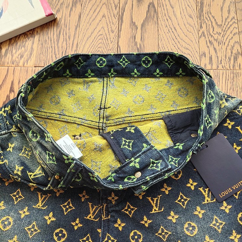 Шорты Louis Vuitton Logos Brand Denim Style "Blue/Gray" фото № 8
