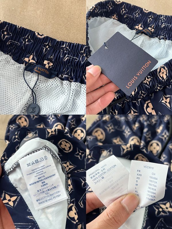 Шорты Louis Vuitton With A Lot Of Emblems "Blue" фото № 5