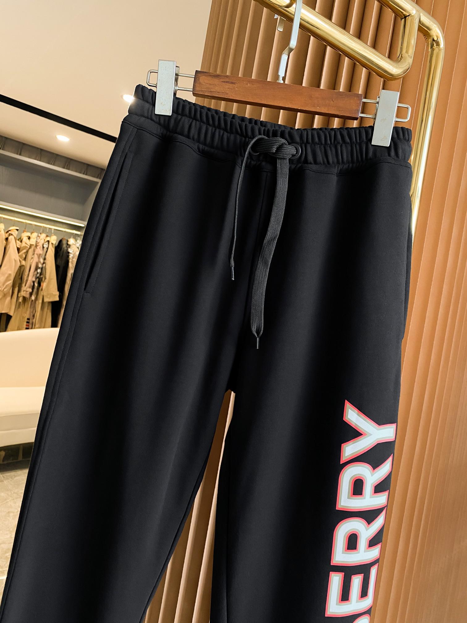 Штаны Burberry White Logo On Side Gray And Red Outline "Black" фото № 2