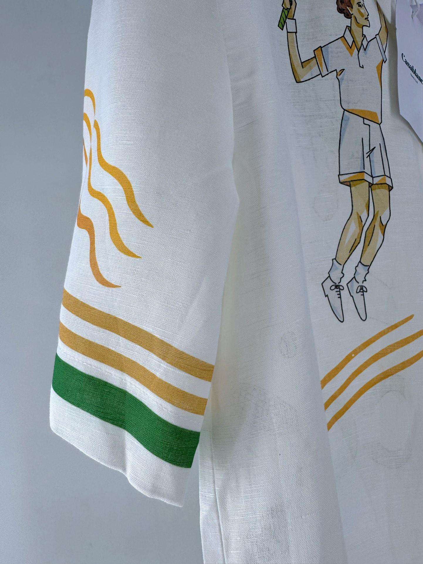 Рубашка Casablanca Tennis Man And Woman With Rocket "White" фото № 5