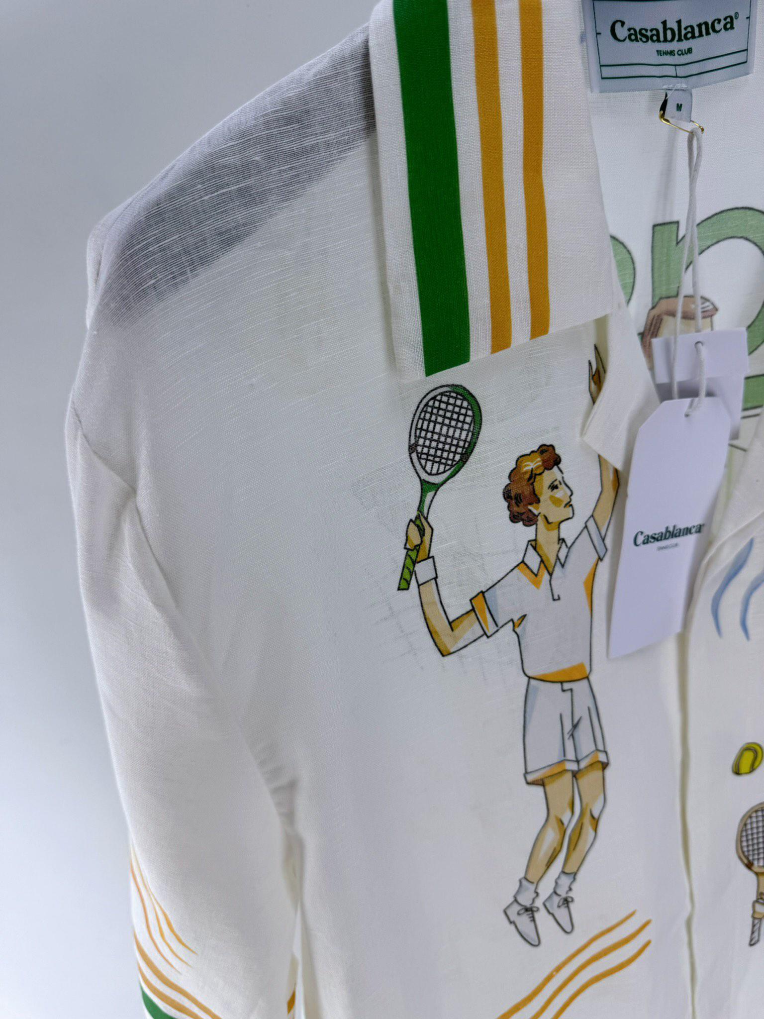 Рубашка Casablanca Tennis Man And Woman With Rocket "White" фото № 3