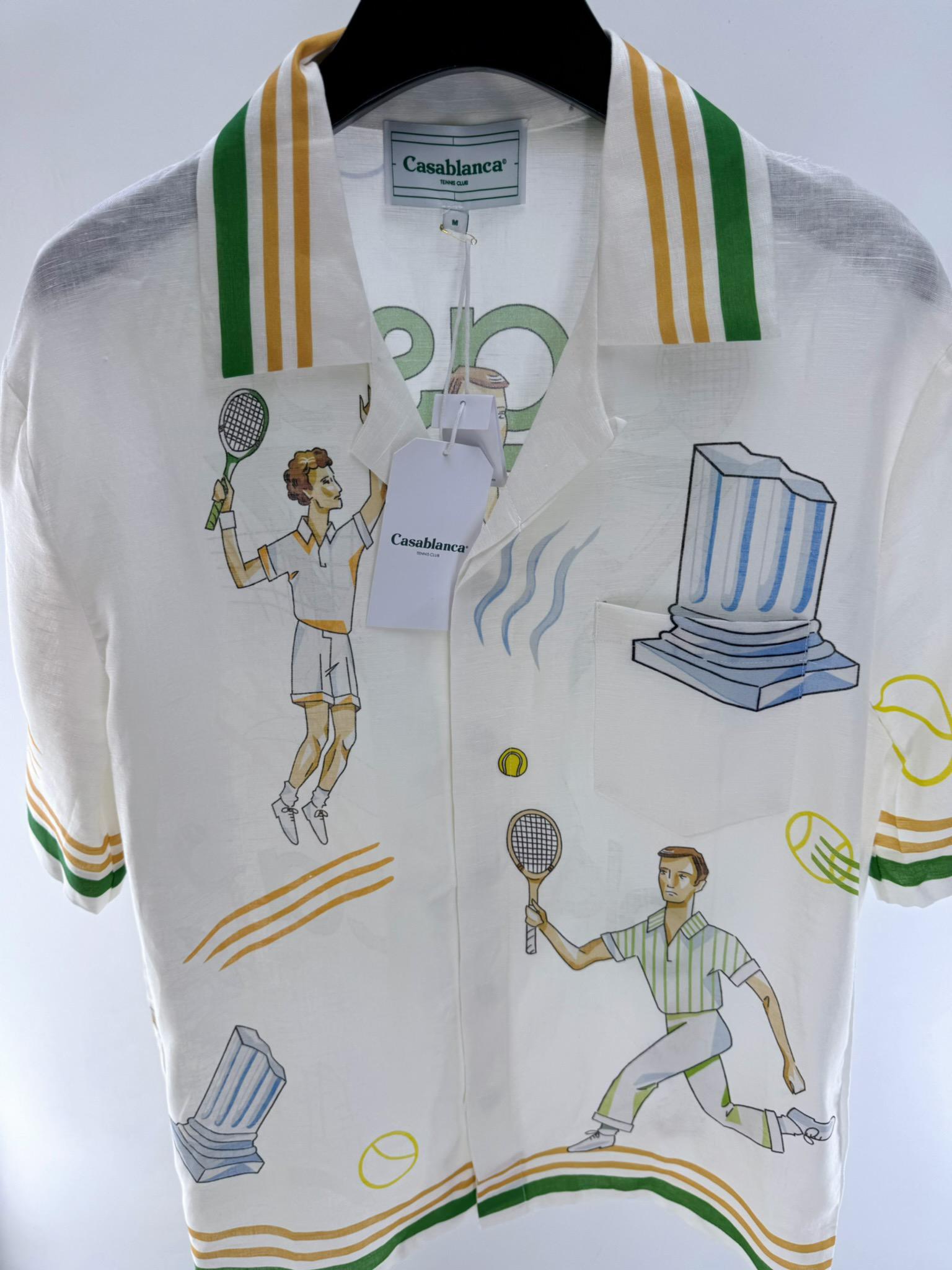 Рубашка Casablanca Tennis Man And Woman With Rocket "White" фото № 2