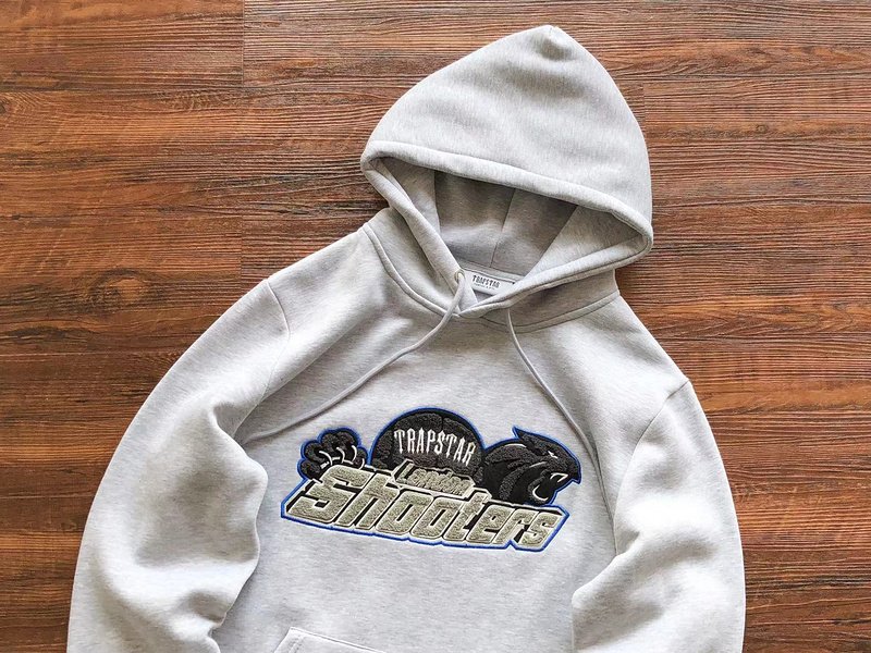 Худи Trapstar Logo And Panther Outlined By Line "Gray" фото № 2