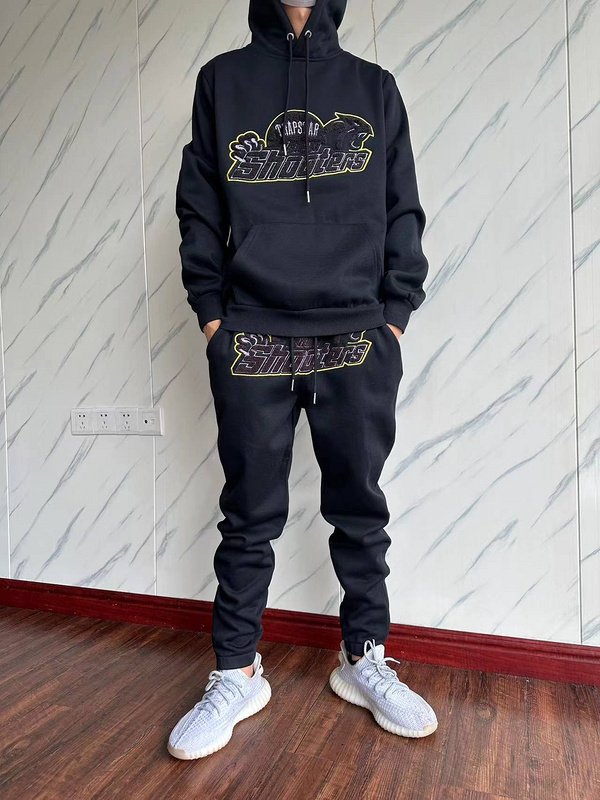 Худи Trapstar Logo And Animal With Lettering Shooters "Black" фото № 8