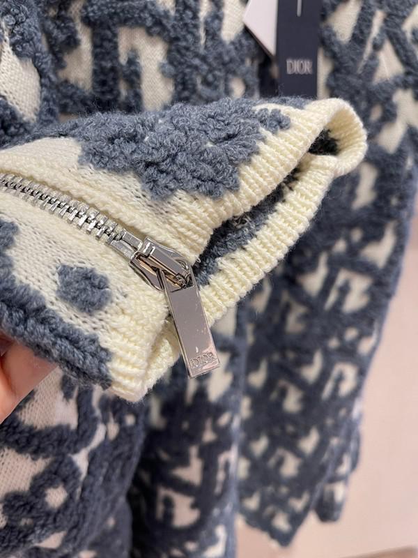 Свитер Christian Dior Zips On Sleeves Print Logos "Gray" фото № 2